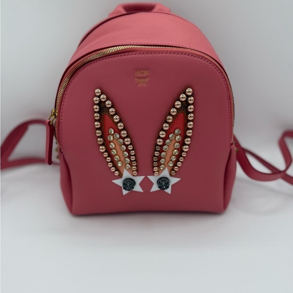 MCM- Calfskin Bunny Polke Mini Backpack - Picture 4 of 8